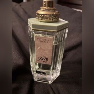 Victoria's Secret First Love Perfume with Gold and Cream Accents